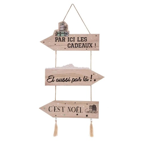 Pancarte murale cadeau marron - cadeau, "marron
