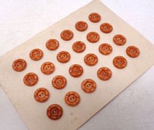 Lot 24 Boutons anciens en galalithe sur plaquette d'origine - Mercerie vintage