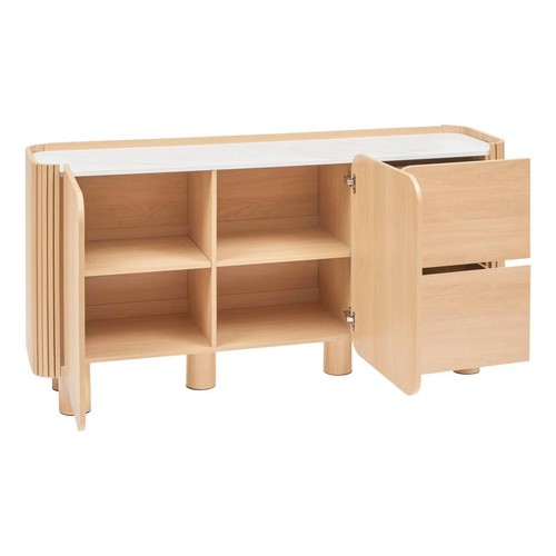 Buffet portes 2 tiroirs - 2,