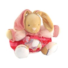Doudou lapin rouge boule