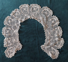 Col ancien guipure d'Irlande début XXème coton blanc