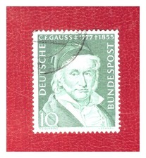 ALLEMAGNE  FEDERALE  N ° 80  .  10 P .  C . F .  GAUSS   OBLITERE   . SUPERBE .