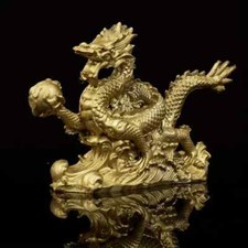 Statue de dragon chinois Feng Shui - ornement pour le bonheur et la prospérit...