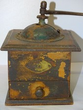 MOULIN A CAFE PEUGEOT et Cie BELLE PLAQUE éléphant PONT DE ROIDE COLLECTION 1900