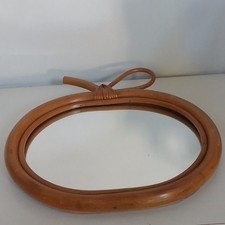 Miroir rotin forme de pomme