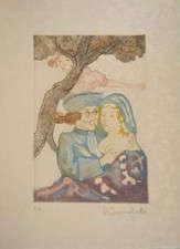 Alain BONNEFOIT : Liaison secrète, Gravure originale signée