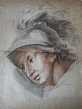 Dessin Ancien Crayon Noir