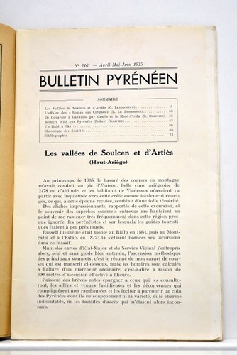 Livre ancien bulletin pyreneen - ancien,