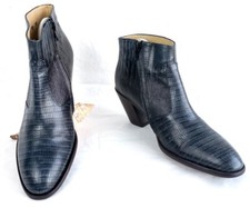 FREE LANCE Bottines DEMY 7 cuir aspect python bleu marine 36.5 EXCELLENT ETAT