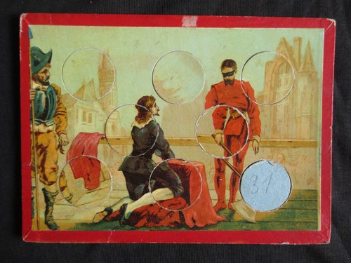 Ancienne planche loto 7 - ancienne, de