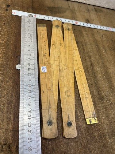 Mètre bois outil ancien - outil,