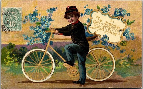 Carte fantaisie facteur - , et