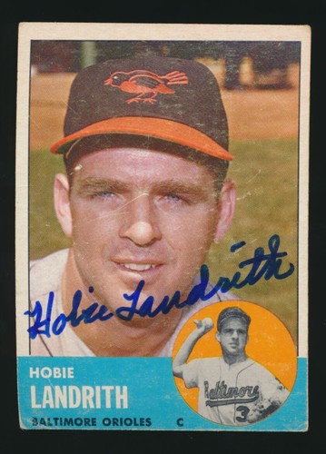 1963 topps 209 hobie landrith - 1963,