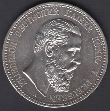 Monnaie Allemagne FÜNF 5 MARK 1888 A - Deutsches Reich - Friedrich III - Argent