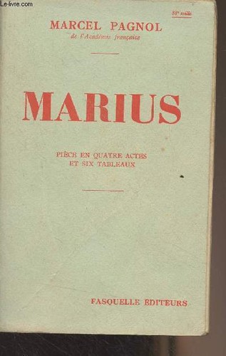 Marius pièce quatre actes - marius,, en