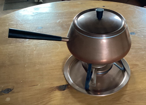Poêlon fondue cuivre - à, en
