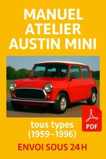 Manuel Atelier AUSTIN MINI tous types (1959 à 1996) Rev. Technique RTA 343 CD PD