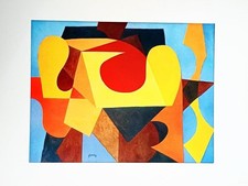 « COMPOSITION, 1957 » PAR LEON GISCHIA - HÉLIOGRAVURE 1960 (6O-4-08)