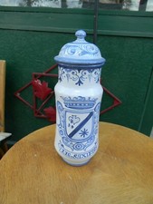 Pot pharmacie en Faience Signé P une croix Lig Saxifras