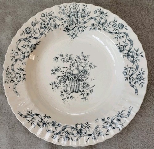Ancien plat rond creux - plat,
