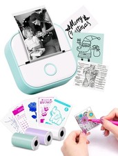 Mini Imprimante Bluetooth – Thermique 203 DPI - Sans Encre – 2 Rouleaux Integrés