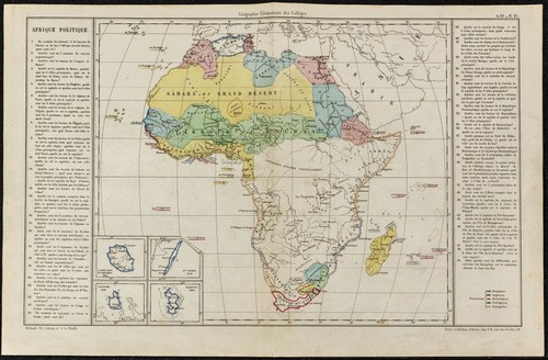 1860ca carte l afrique - carte, de