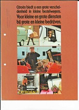 CITROEN bestelwagen utilitaires 2 cv Ami Mehari sale brochure 1971 en FLAMAND 8p