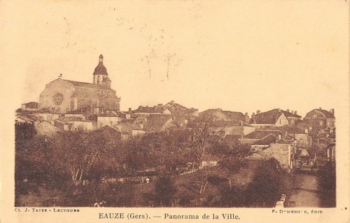 Cpa eauze panorama la - eauze,