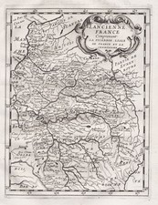 France Carte Map Briet Gravure Kupferstich Engraving 1649