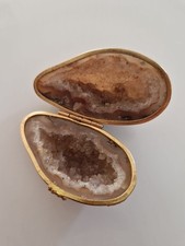 PIERRE ANCIENNE BOITE ECRIN GEODE OBJET DE VITRINE BIJOUX N°2