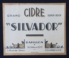Etiquette CIDRE DSILVADOR