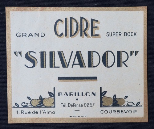 Etiquette cidre dsilvador - etiquette,