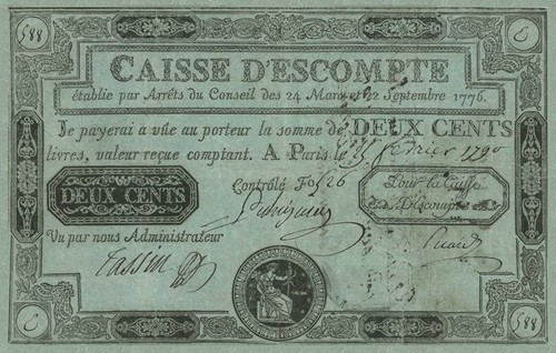 200 livres france 1776 faux - livres,