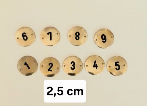 Lot numéros laiton - lot, en