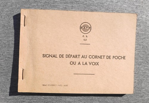 Carnet ratp signal départ - signal,