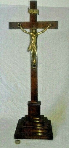 Ancien crucifix acajou et - crucifix,