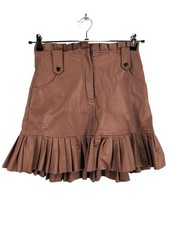 ZARA Jupe en cuir synthétique