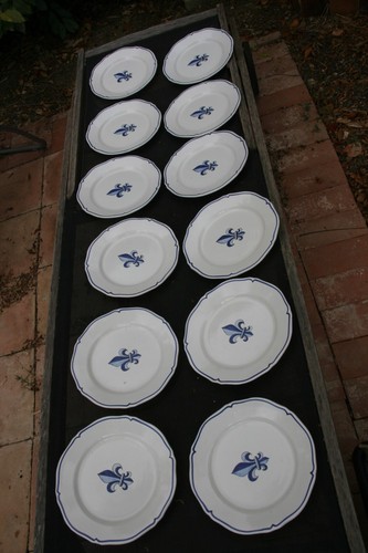Lot assiettes fleur de - assiettes,