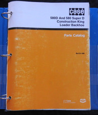 1980s CASE 580D Ck Super D Tracteur Chargeur Tractopelle Pièces Catalogue Manual