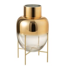 Vase cylindre pied verre