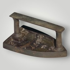 Antique Cast Sad Iron Prisunic N6, Door Stopper, Bookend ,Rustic Primitive 19c