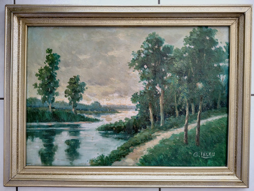 Tableau huile sur - , panneau
