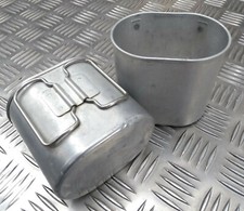 Genuine M84 Type Swiss Military Issue Metal Billy Can Aluminium Tasses X2 EBYT85