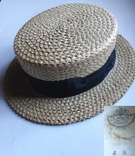 Chapeau canotier paille