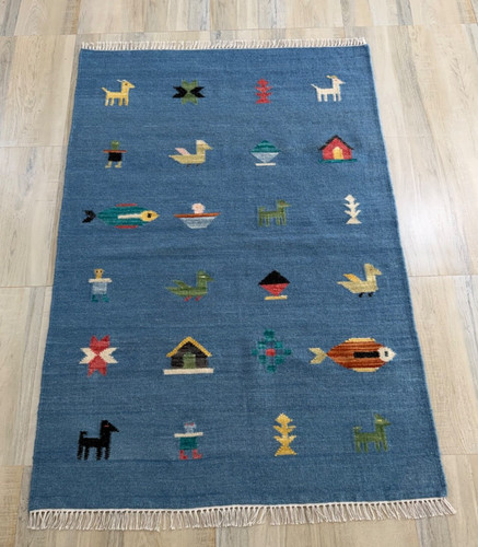 Tapis tribal tissé main - tissé,