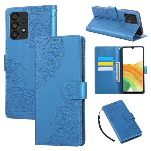 étui cuir bleu avec 3 - en,