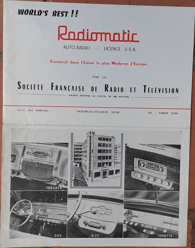1574 radiomatic 1 feuillet - :, :