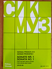 Serge Prokofiev - Sonata n° 1 for violin & piano, Op. 80 - sheet music