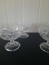 Service 6 coupe coupelle  Cristal   Style Lalique  décor oiseaux 