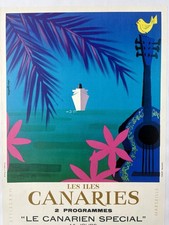Affiche ancienne originale  « Croisières Paquet  » - années 70 - ALAIN GAUTHIER